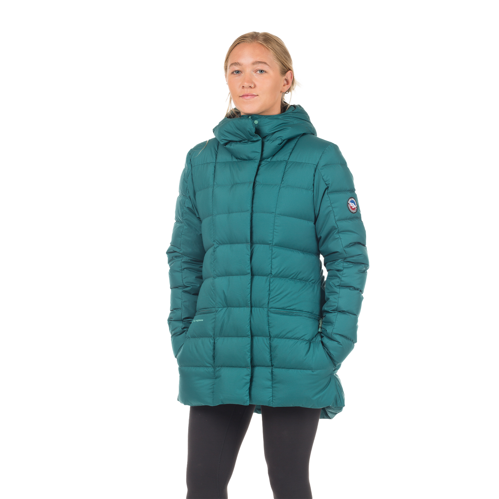 Women's Patagonia Puffer Down Jacket Turquoise Size Medium Full