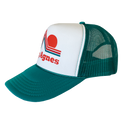 Sunset Stripe Trucker Hat - Jade