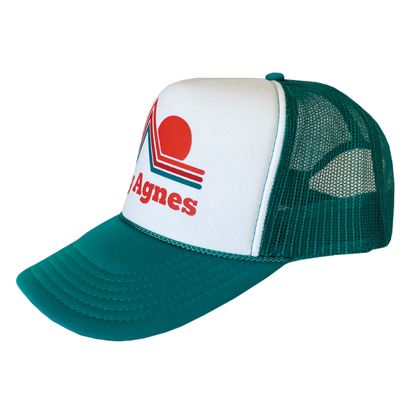 Sunset Stripe Trucker Hat - Jade