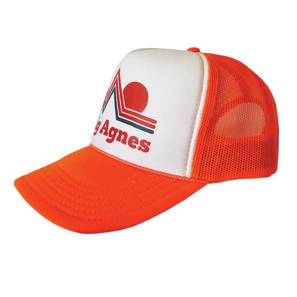 Sunset Stripe Trucker Hat - Orange